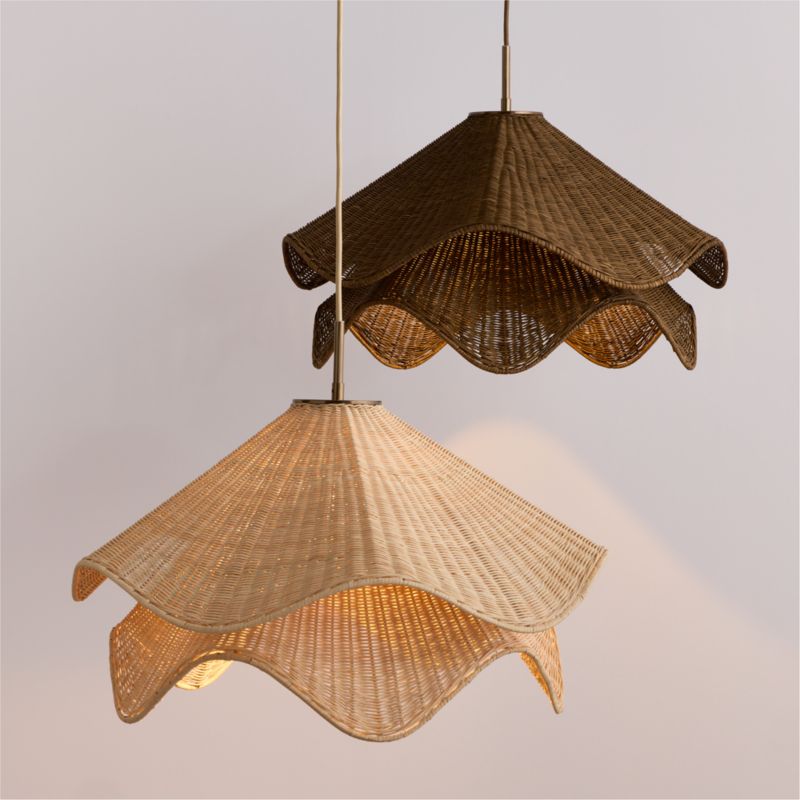 Lia Pendant Light with Light Fiber Shade - image 1 of 12