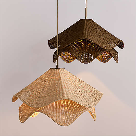 Lia Pendant Light with Fiber Shade