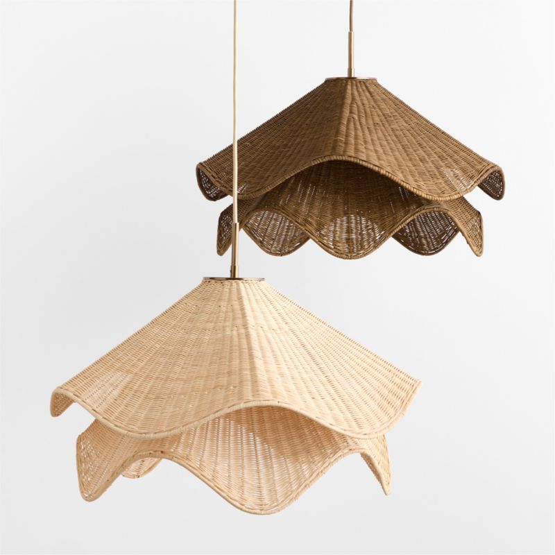 Lia Pendant Light with Light Fiber Shade - image 2 of 12