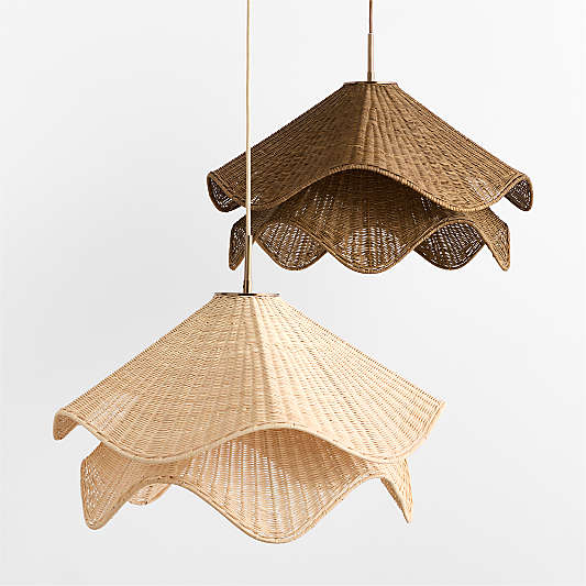 Lia Pendant Light with Fiber Shade