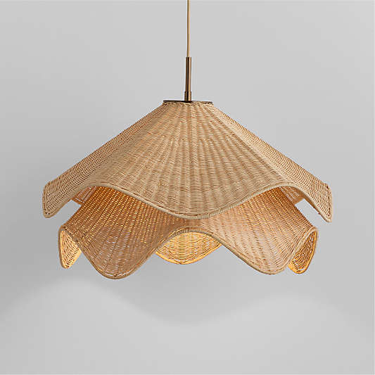 Lia Pendant Light with Light Fiber Shade