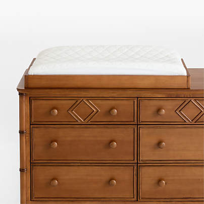 Crosby Antique Amber Wood Baby Changing Table Topper by Sharland England