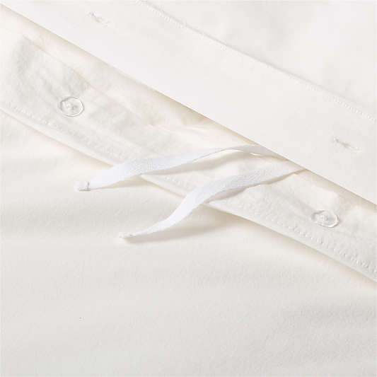 Evelyn Cozy Cloud Pampas Ivory and Rose Cross Stitch Kids Twin Duvet Cover By Sharland England