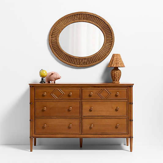 Fable Rattan Mirror by Sharland England