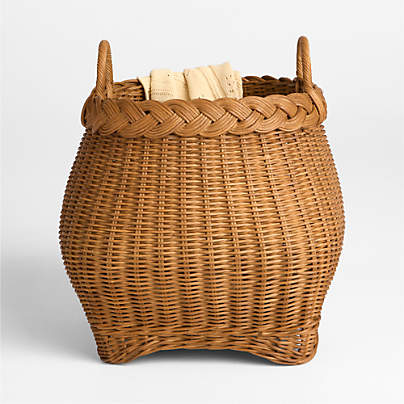 Folklore Wicker Floor Basket by Sharland England