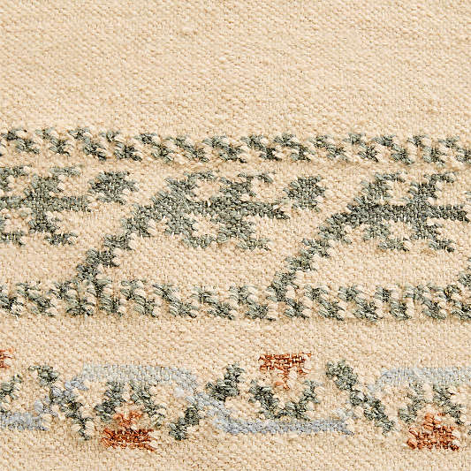 Homestead Kilim Wool and Cotton Kids Area 12"x18" Rug Swatch by Sharland England