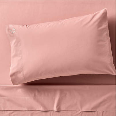 Lake House Cozy Cloud Heirloom Rose 100% Organic Cotton Kids Twin Sheet Set By Sharland England