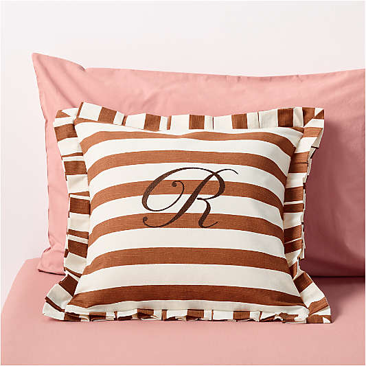 Pleated Red Stripe Kids Throw Pillow by Sharland England