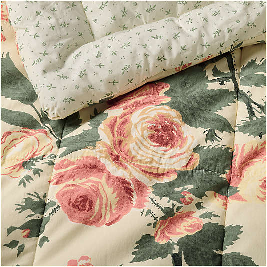 Rose Meadow Organic Cotton Kids Quilted Comforter by Sharland England