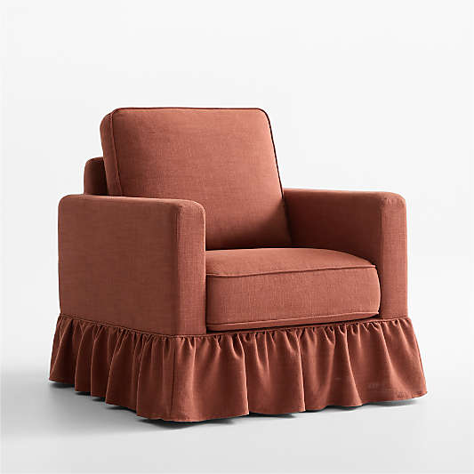 Volant Rust Red Nursery Glider Chair by Sharland England