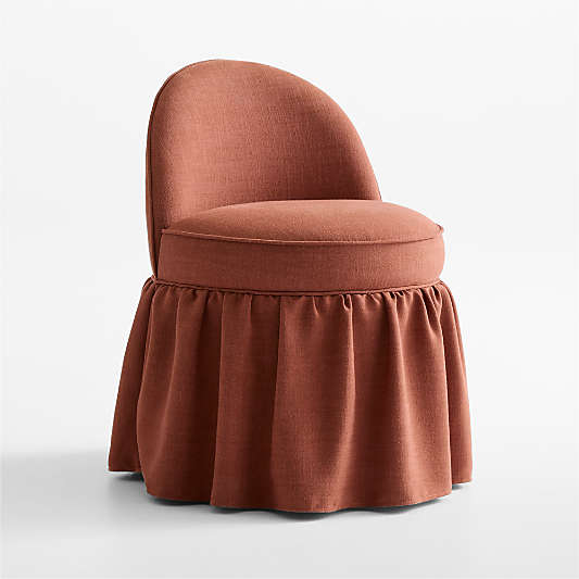 Volant Rust Red Kids Vanity Stool by Sharland England