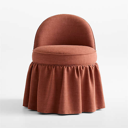 Volant Rust Red Kids Vanity Stool by Sharland England