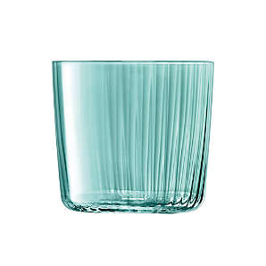 Cocktail Time Old Fashioned Glass Set of 4 - 14 oz Blue Green