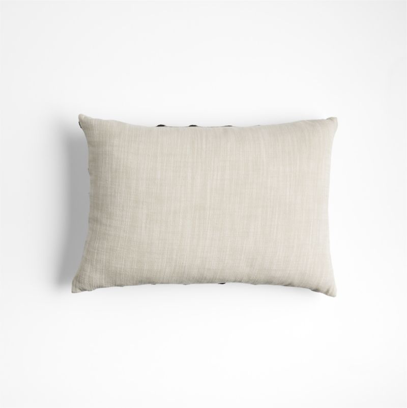 Embroidered Organic Cotton 22"x15" Ink Black Throw Pillow Cover by Lisa Whittington - image 5 of 6