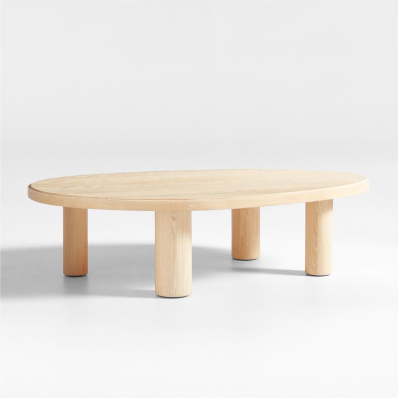 La Sal Natural Oak Wood 56" Asymmetrical Coffee Table - image 6 of 10