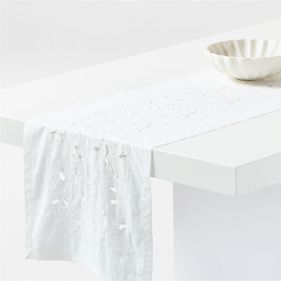 View Embroidered Lace 120" Table Runner details