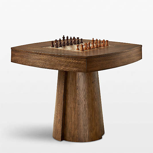 Ladera 40" Oak Wood Chess and Game Table