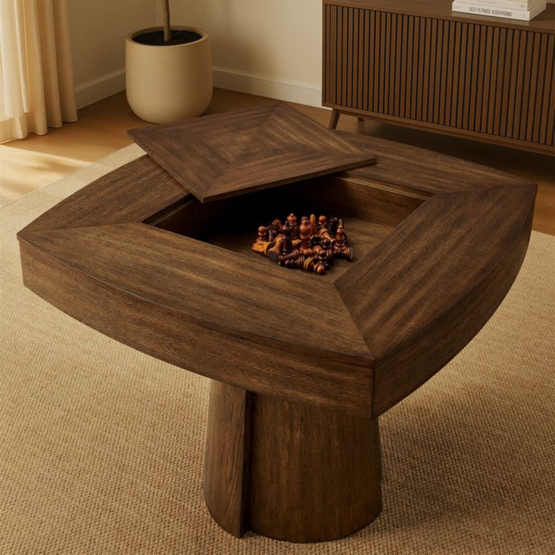 Ladera 40" Oak Wood Chess and Game Table - image 4 of 9