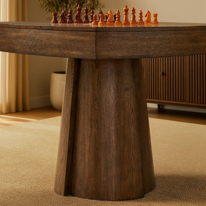 Ladera 40" Oak Wood Chess and Game Table - image 5 of 9