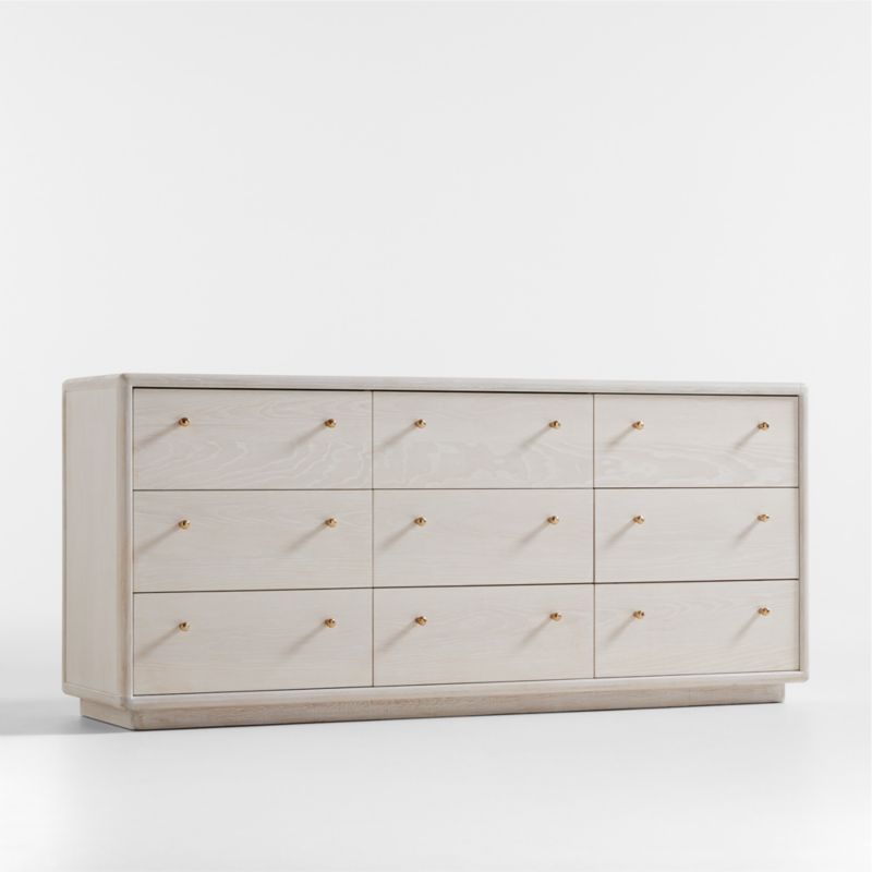 Lafayette Whitewashed Wood 9-Drawer Dresser - image 4 of 7