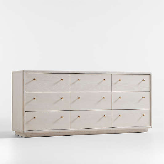 Lafayette Whitewashed Wood 9-Drawer Dresser