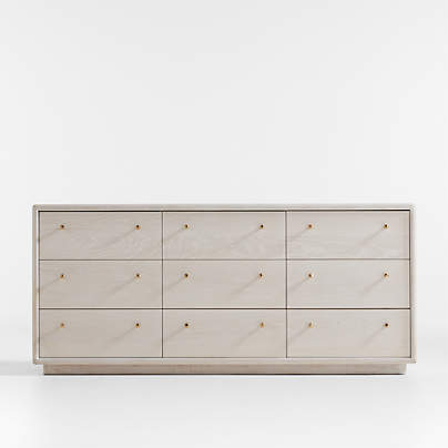 Lafayette Whitewashed Wood 9-Drawer Dresser