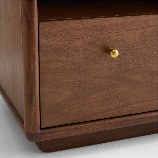 Lafayette 32" Walnut Wood Charging Nightstand