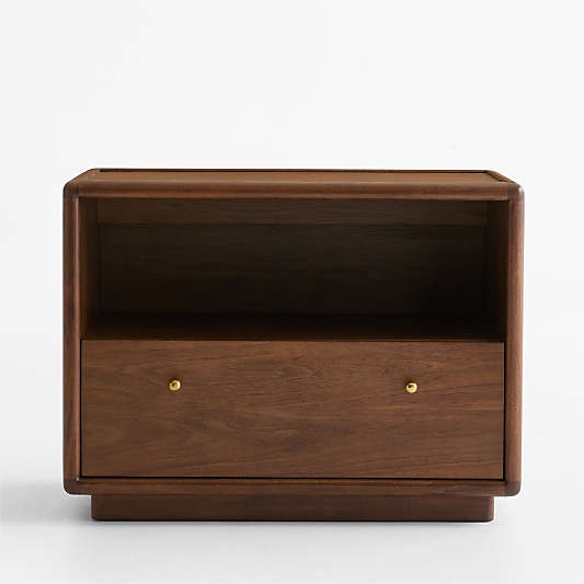 Lafayette 32" Walnut Wood Charging Nightstand