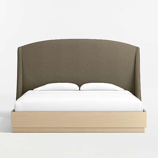 Lafayette Upholstered King Headboard and Wood Bed