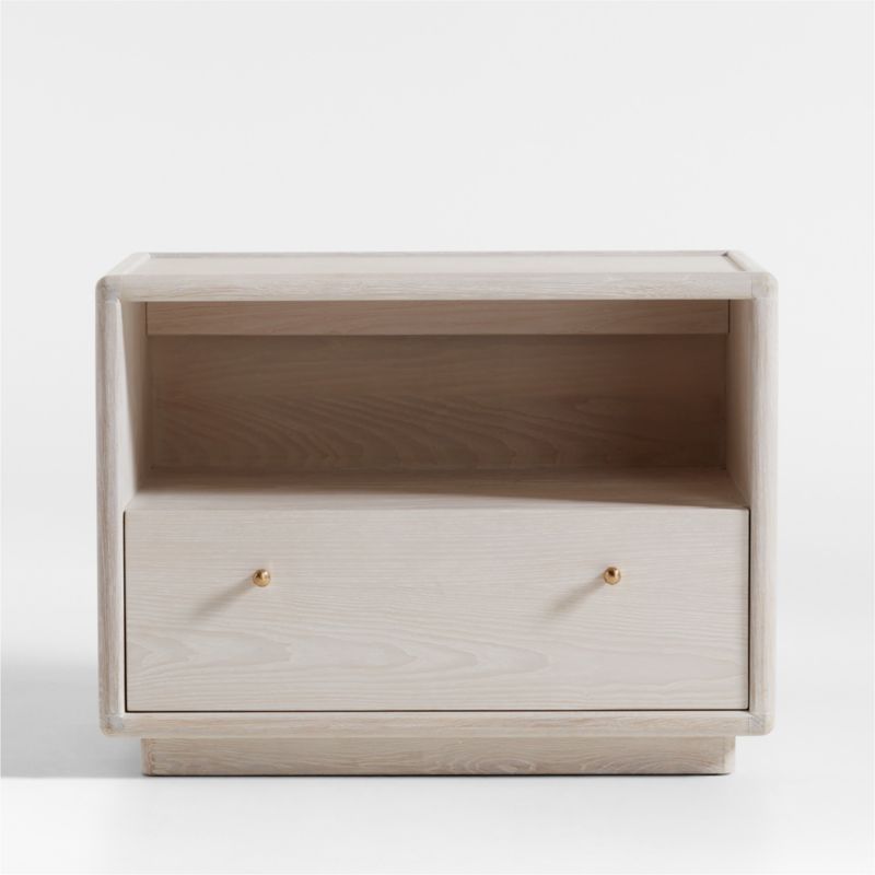 Viewing product image Lafayette Whitewashed Wood Charging Nightstand - image 1 of 11