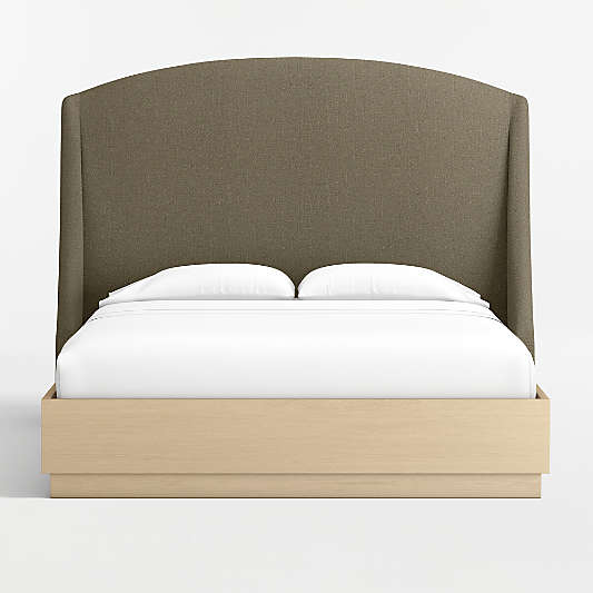 Lafayette Upholstered Queen Headboard and Wood Bed