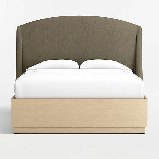 Lafayette Upholstered Queen Headboard and Wood Storage Bed
