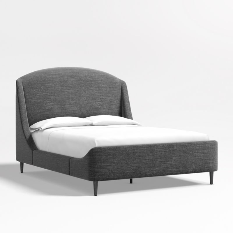 Lafayette Charcoal Grey Upholstered Tall Queen Bed