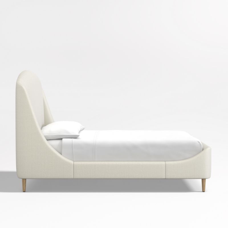 Lafayette Ivory Upholstered Tall Queen Bed