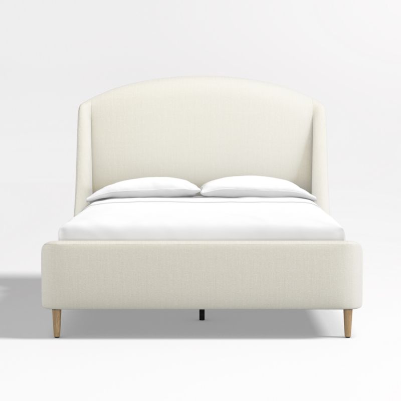 Lafayette Ivory Upholstered Tall Queen Bed