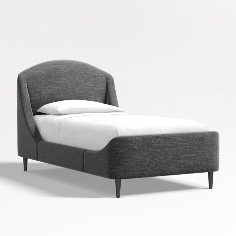 Lafayette Charcoal Grey Upholstered Twin Bed