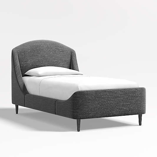 Lafayette Charcoal Grey Upholstered Twin Bed