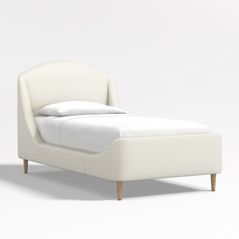 Lafayette Ivory Upholstered Twin Bed - image 3 of 11