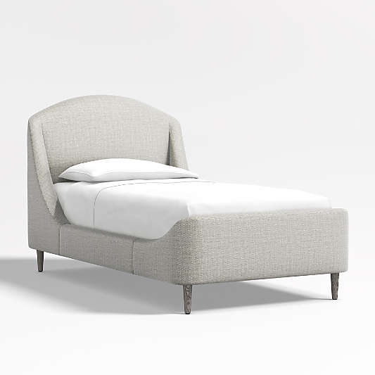 Lafayette Mist Grey Upholstered Twin Bed