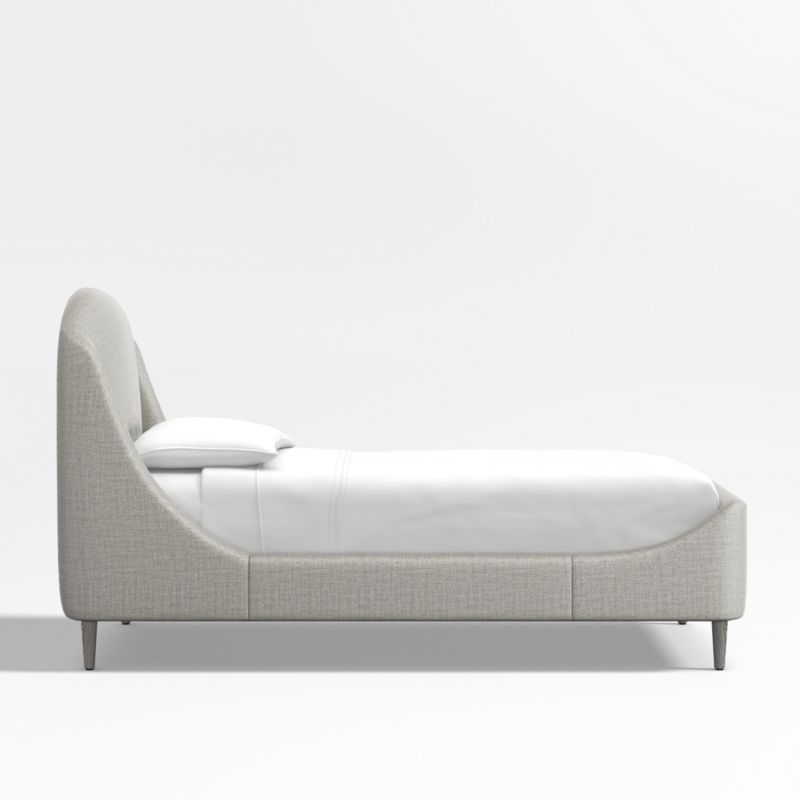 Lafayette Mist Grey Upholstered Twin Bed