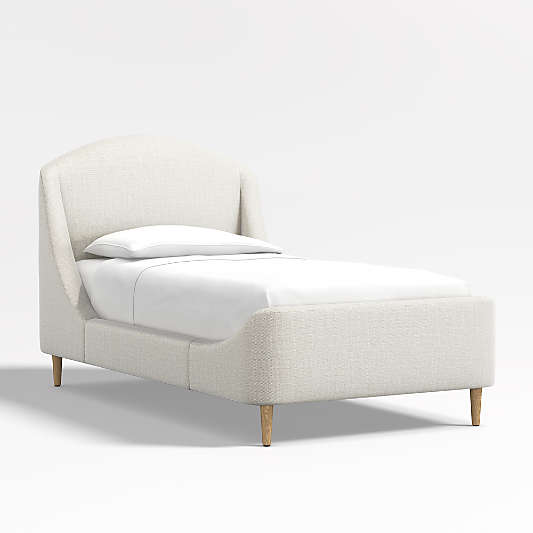 Lafayette Natural Beige Upholstered Twin Bed