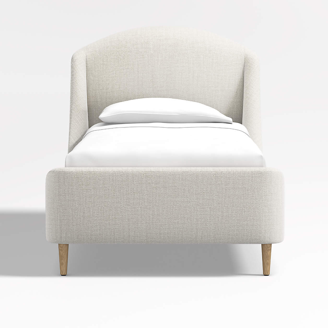 Lafayette Weave Natural Beige Upholstered Twin Bed Frame + Reviews