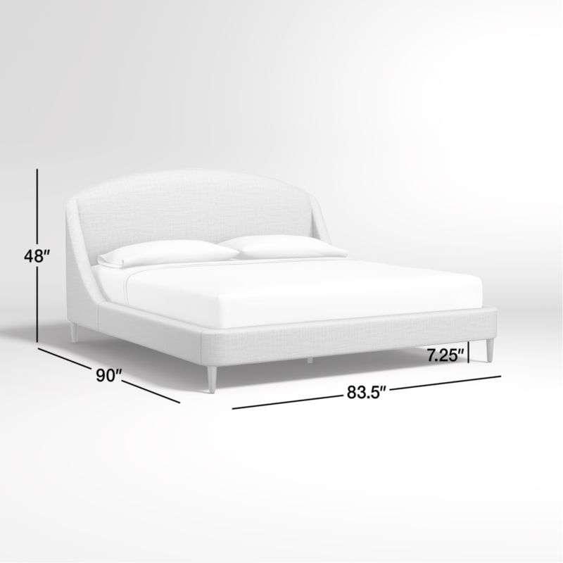 View Lafayette Mist Grey Upholstered King Bed without Footboard - image 2 of 10