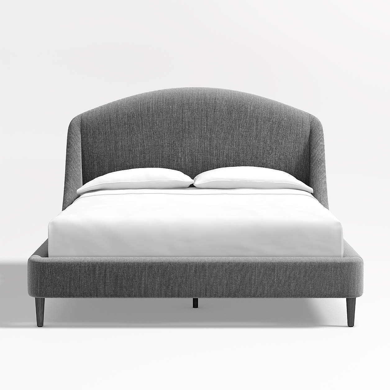 Lafayette Charcoal Upholstered Queen Bed without Footboard | Crate and ...