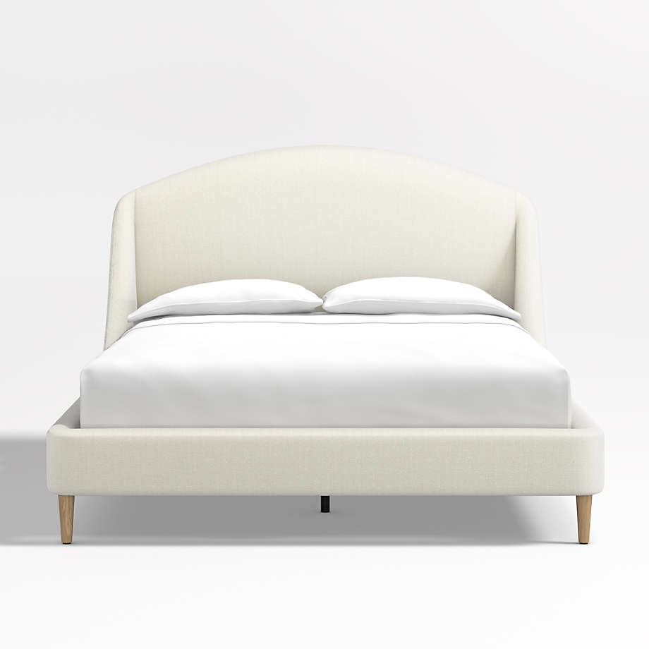 Lafayette Ivory Upholstered King Bed, Lafayette King Sleigh Bed