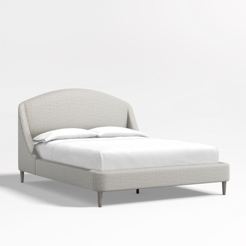 Lafayette Mist Grey Upholstered Queen Bed without Footboard