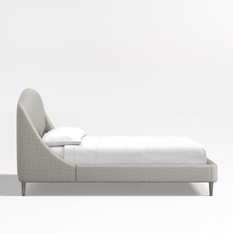 Lafayette Mist Grey Upholstered Queen Bed without Footboard