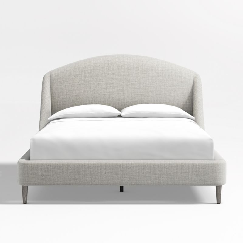 Lafayette Mist Grey Upholstered Queen Bed without Footboard