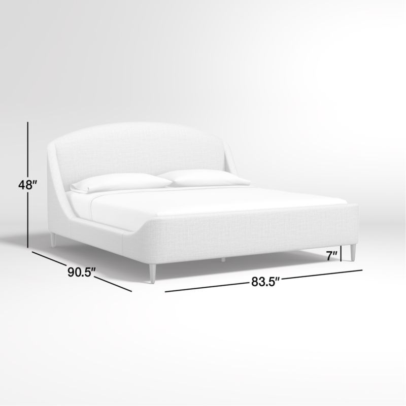 Lafayette Mist Grey Upholstered King Bed