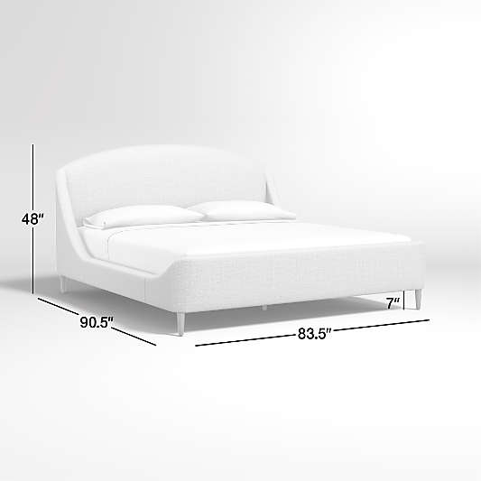 Lafayette Mist Grey Upholstered King Bed